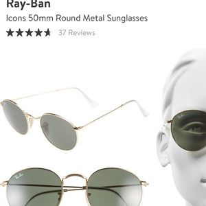 Ray-ban Icons 40mm Round Metal Sunglasses